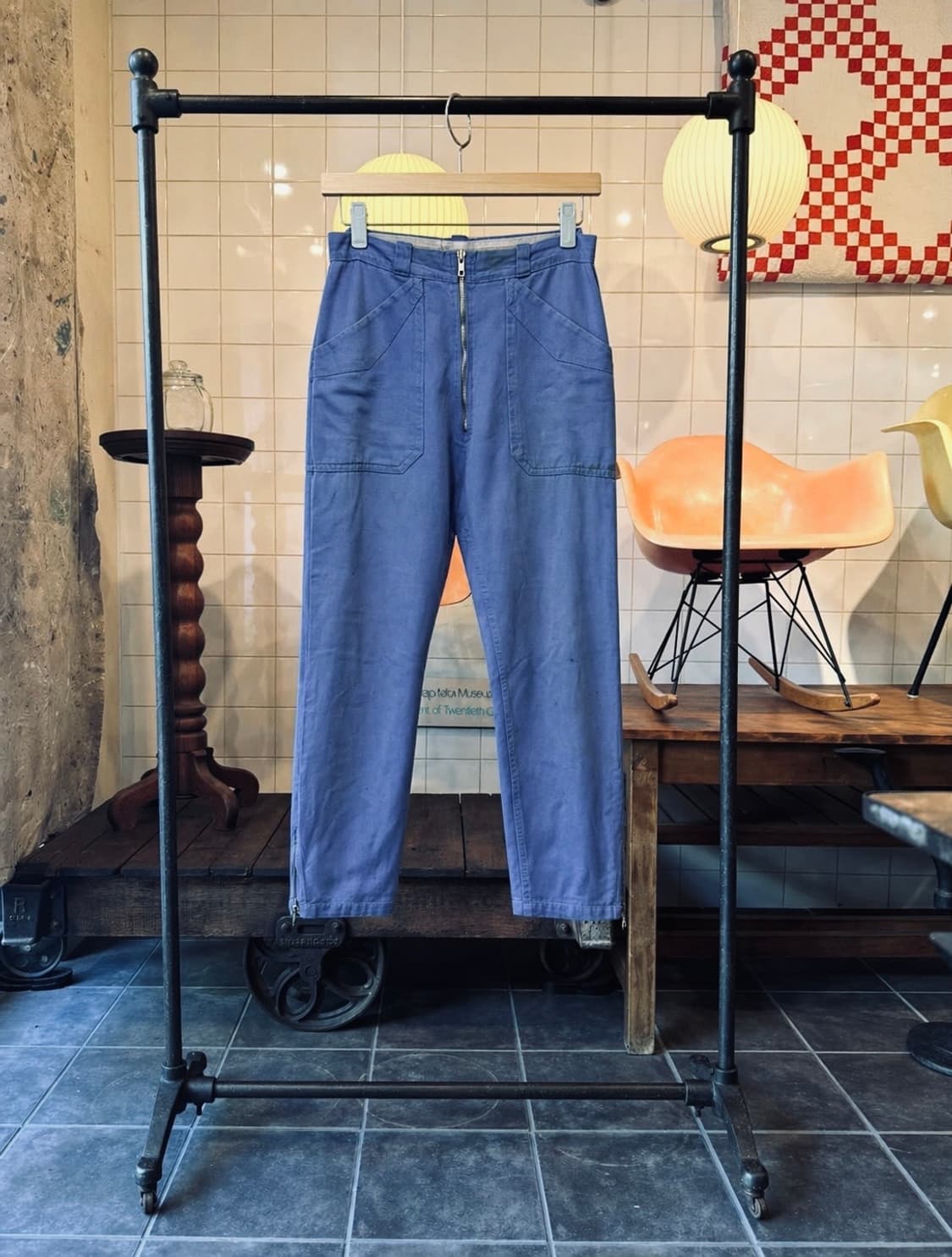 70s 페이디드 블루 워크웨어 팬츠 상품이미지2