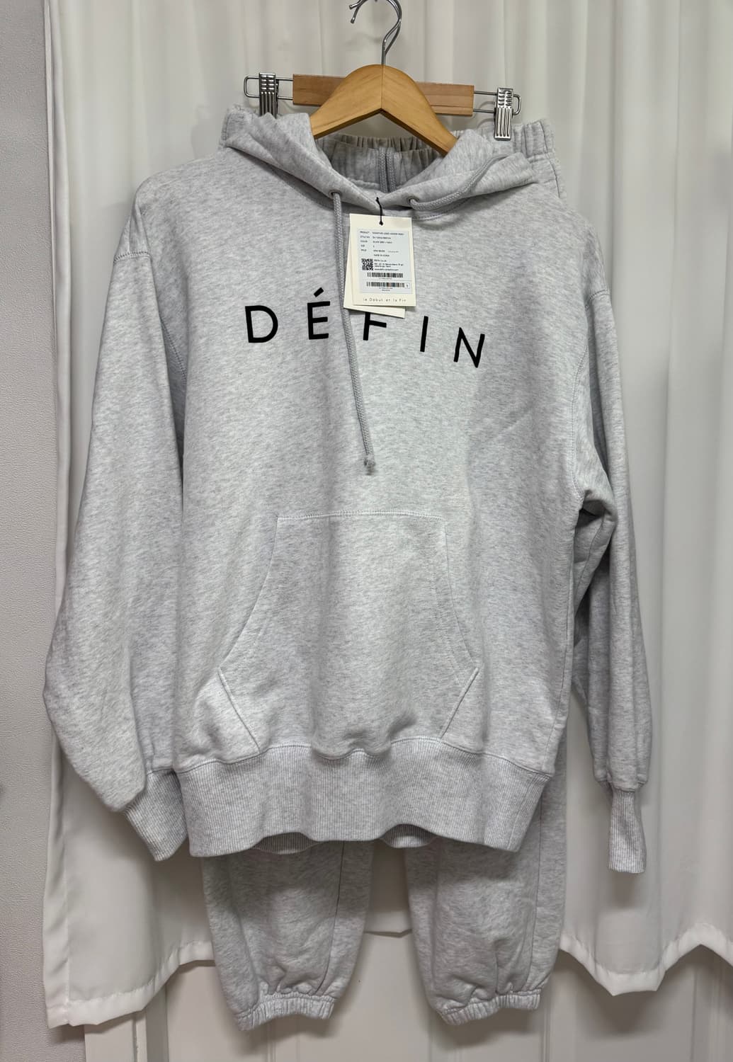 [새상품] 드핀 시그니처 로고 후디 셋업 상품이미지1