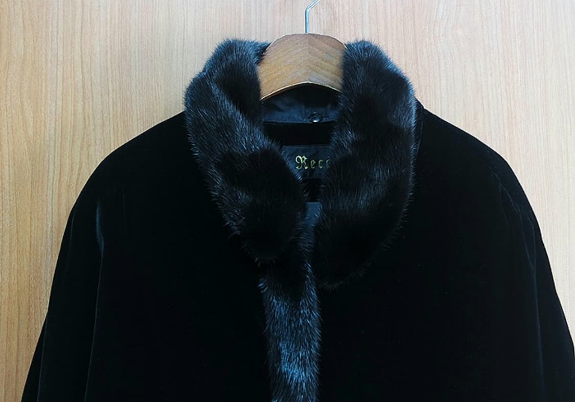 90's Racess  리얼 밍크 믹스 벨벳 판초 망토 상품이미지2