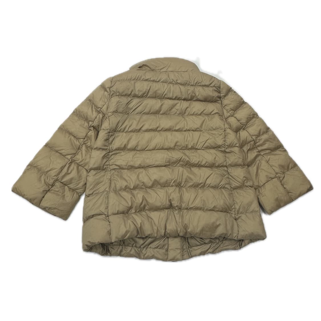 재팬 유니클로 베이지 사와코 케이프st 경량패딩 7부 러블리 다운 히피 상품이미지3