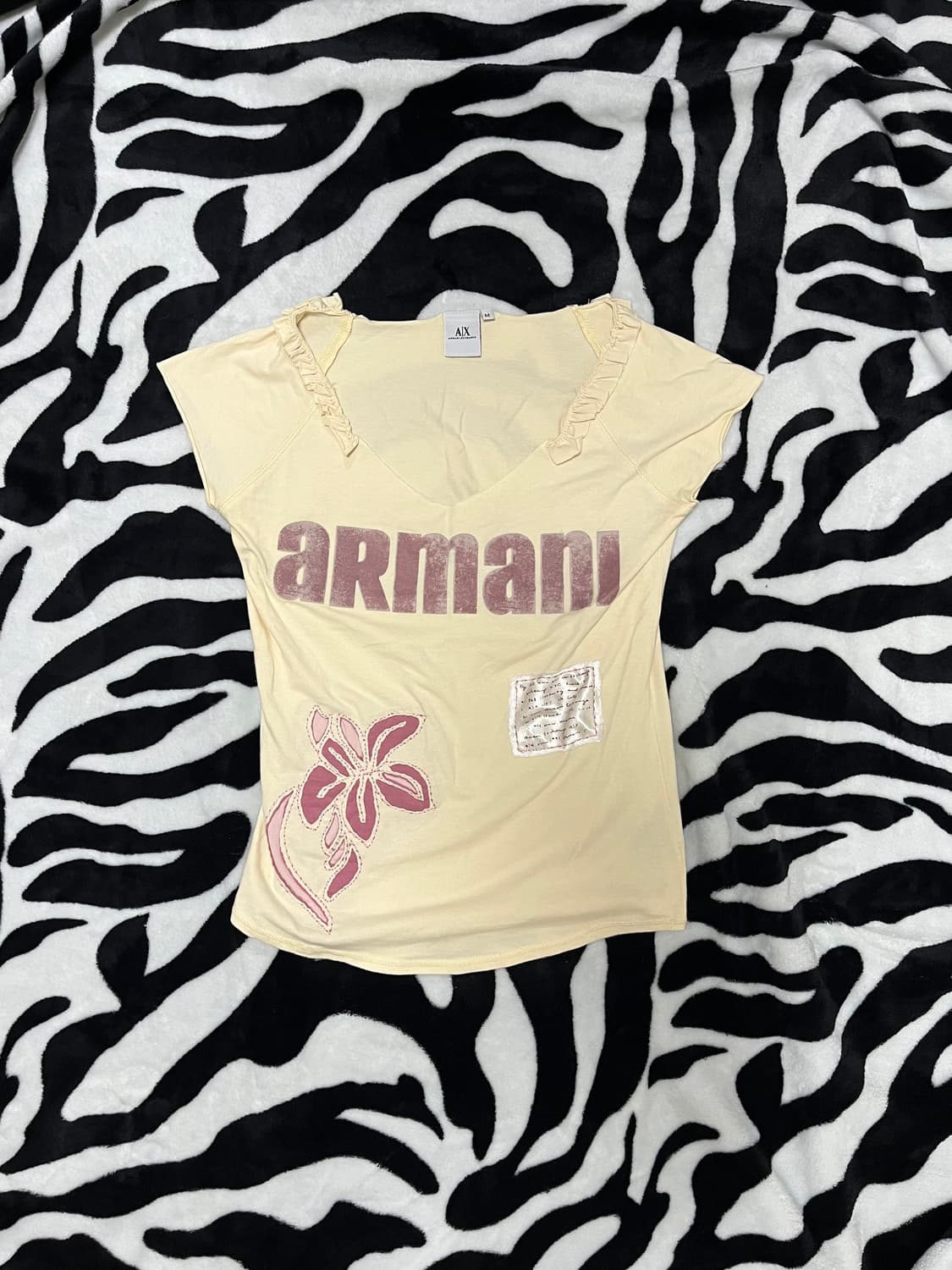 vintage armani exchange flower t shirt 상품이미지1