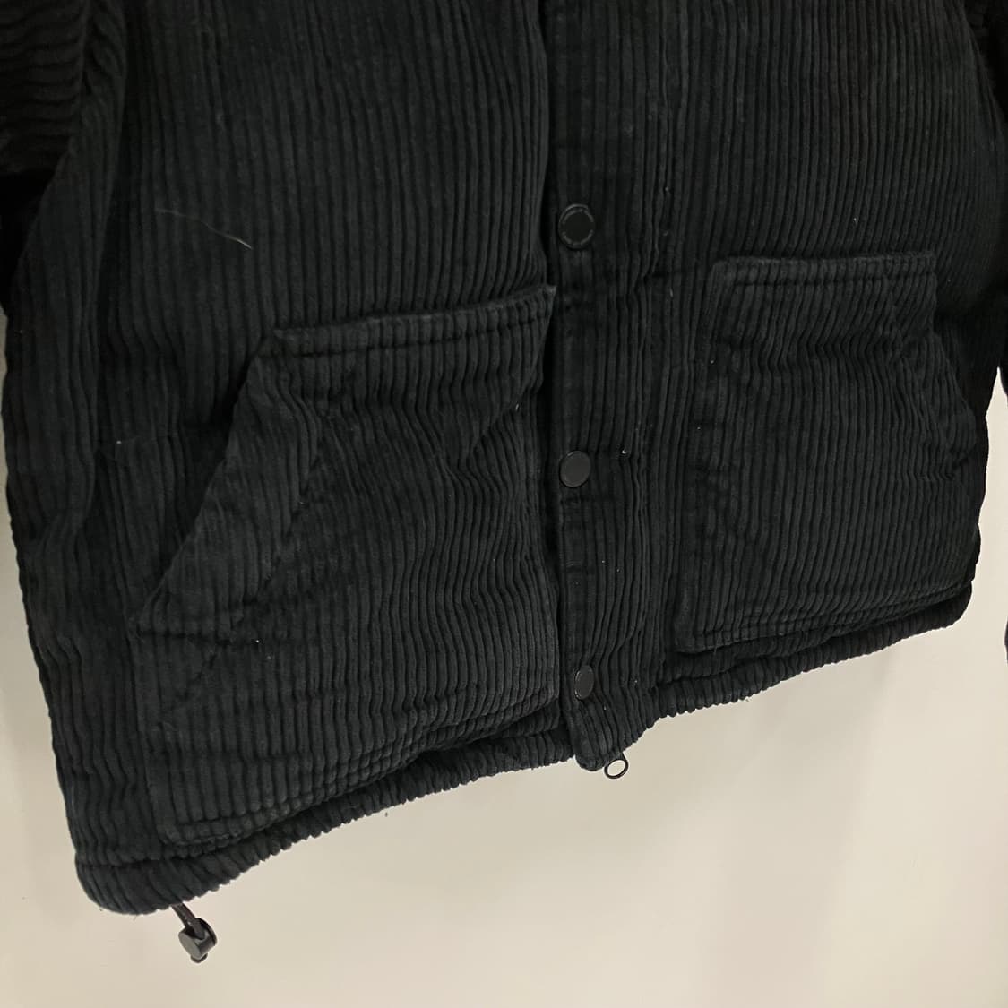 와릿이즌 블랙 코듀로이 패딩 M 상품이미지5