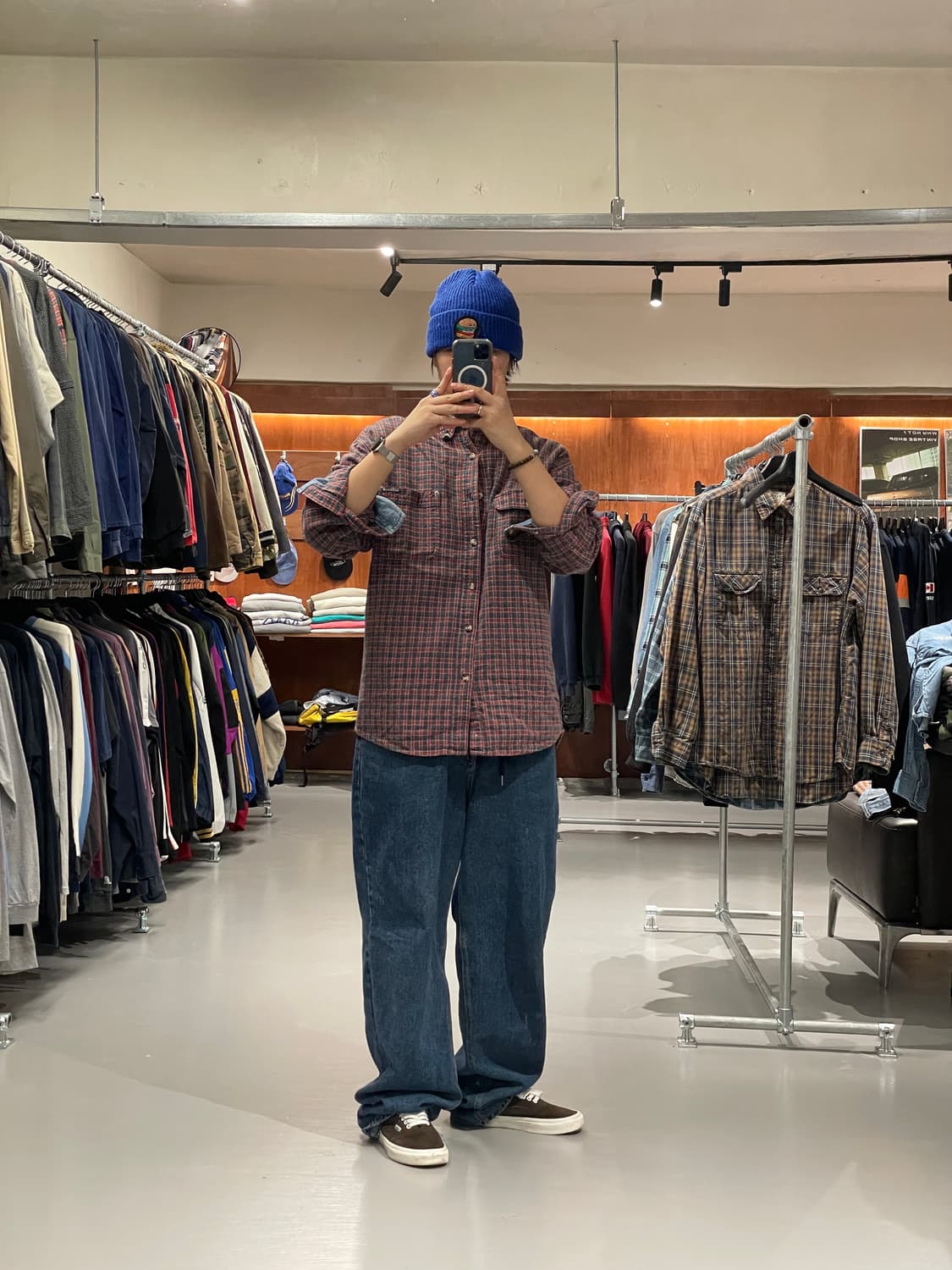 빈티지 체크 셔츠 상품이미지2