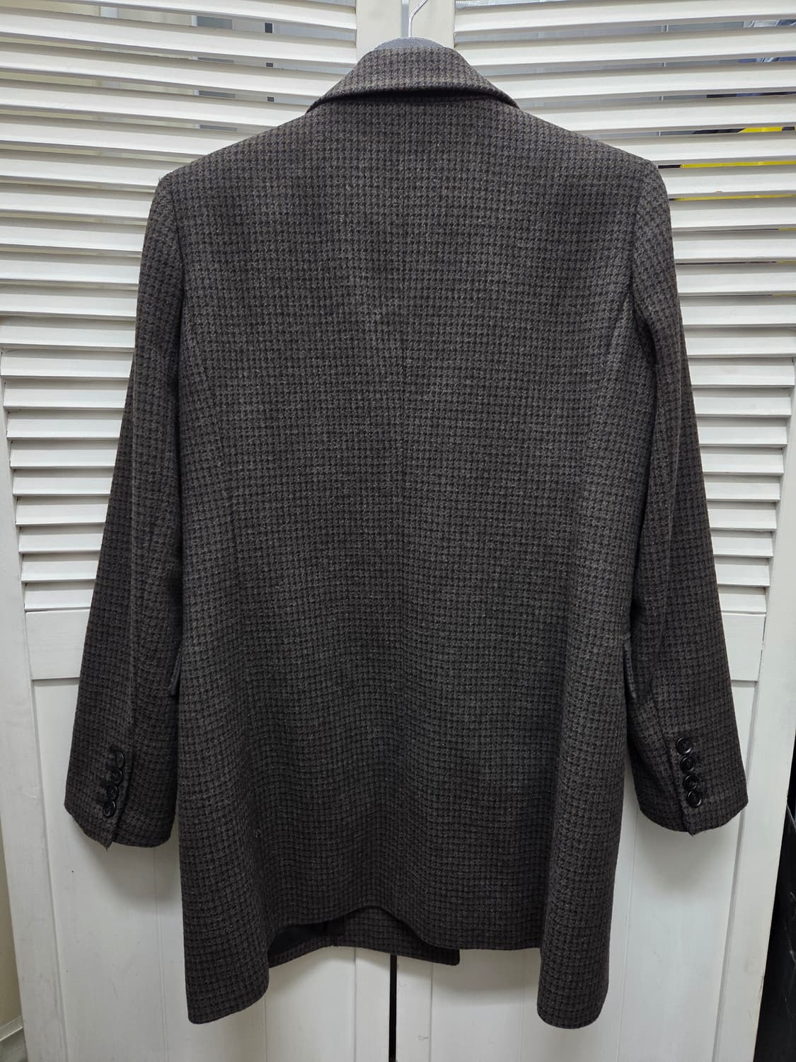 에셀리아 하운드투스체크 더블 코트 상품이미지5