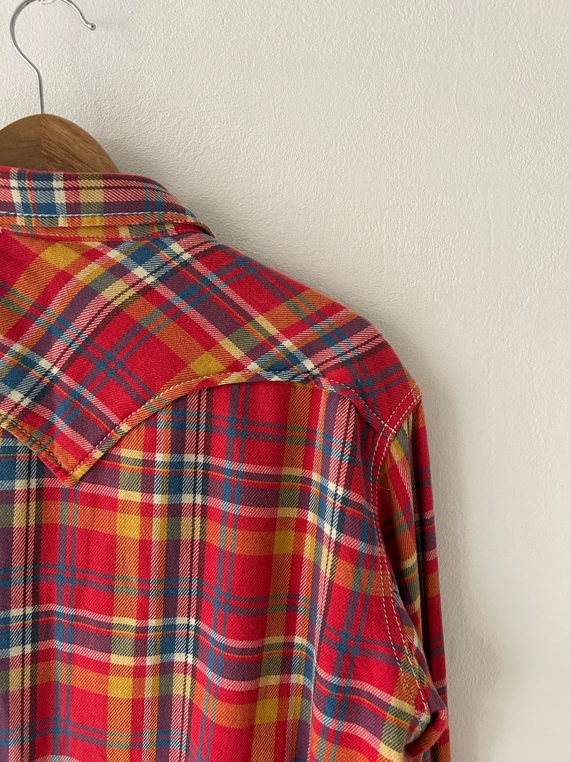 vtg Mark Strore Check Western Shirt. 상품이미지7