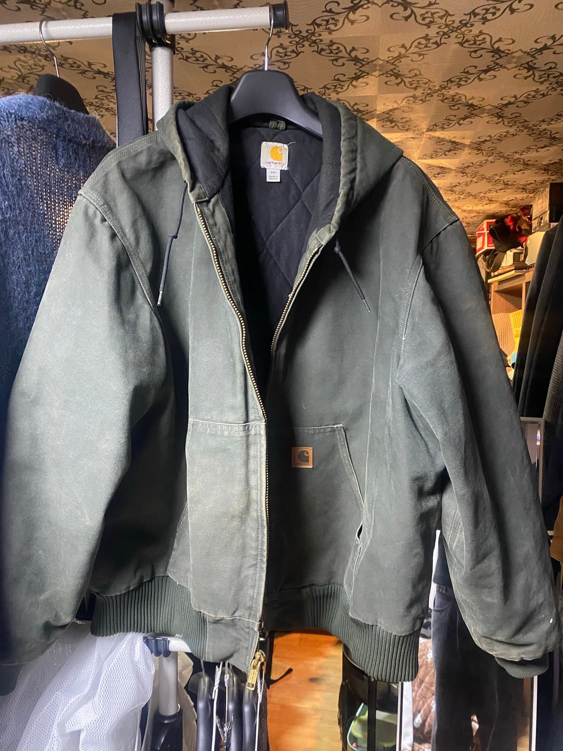 2XL 칼하트 덕 액티브 자켓 j130 모스 그린 상품이미지3