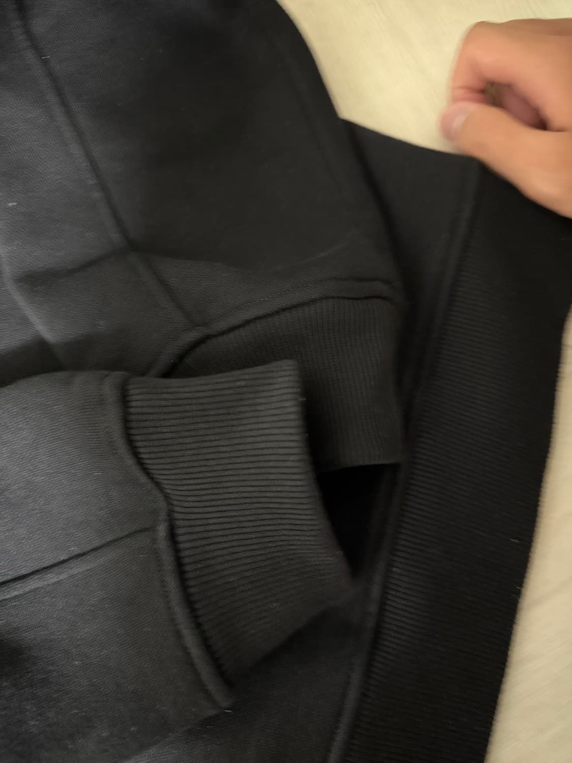 슬림핏 후드 h&m 95-100 블랙 상품이미지3