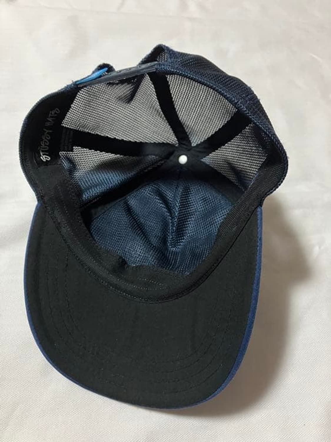 00s 스투시 스컬 메쉬 트러커 캡 네이비 상품이미지4