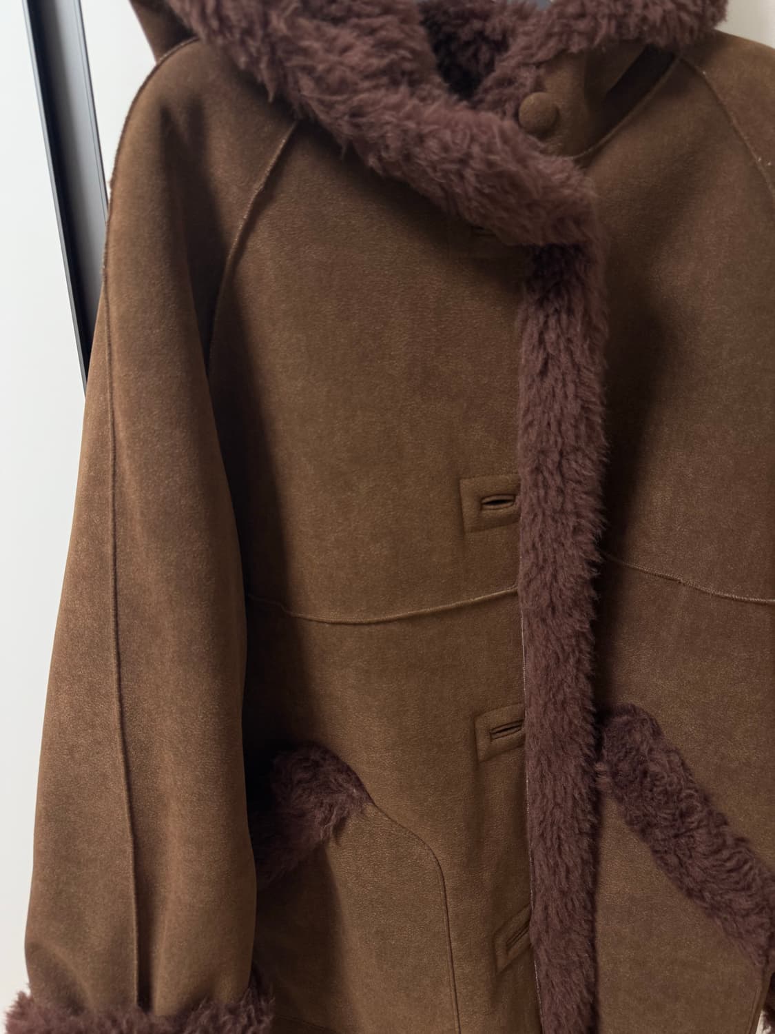 모의 시어링 리버시블 무스탕(브라운) 상품이미지5