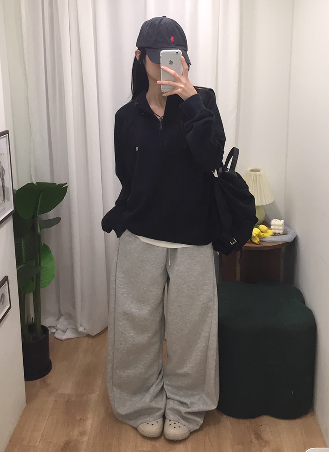 공용 라코스테 하프 니트집업 100 상품이미지1