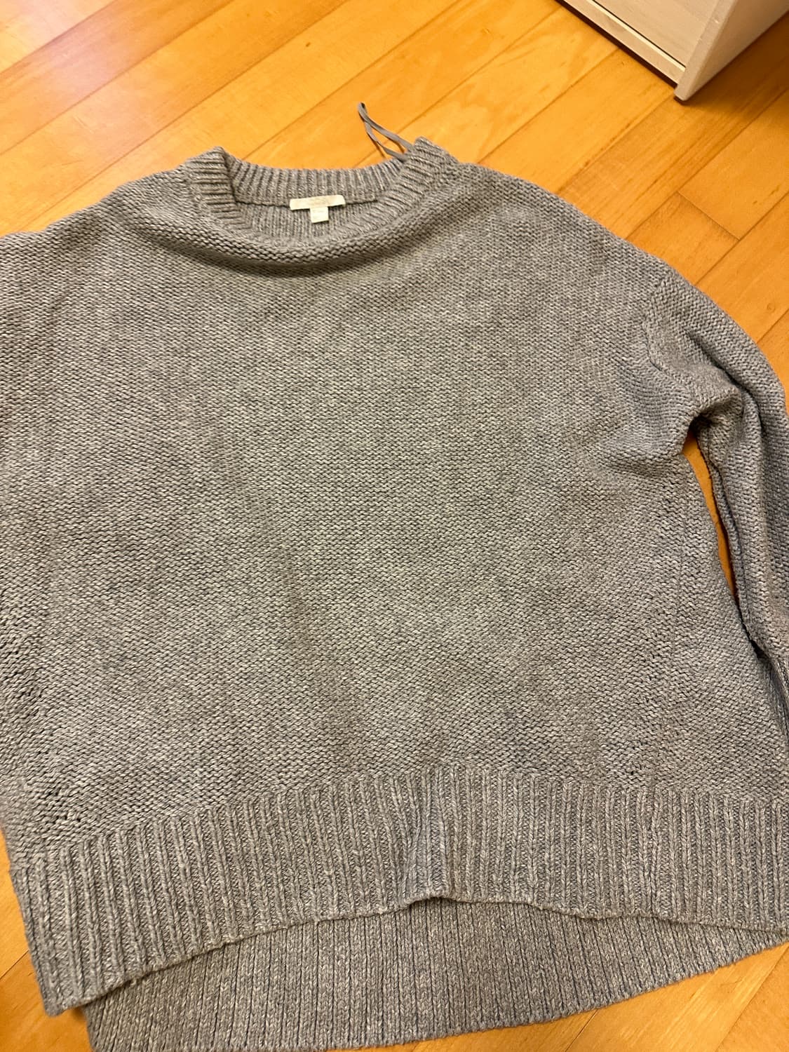 코스 오가닉 코튼 릴렉스 니티드 점퍼 라이트그레이 S 상품이미지5