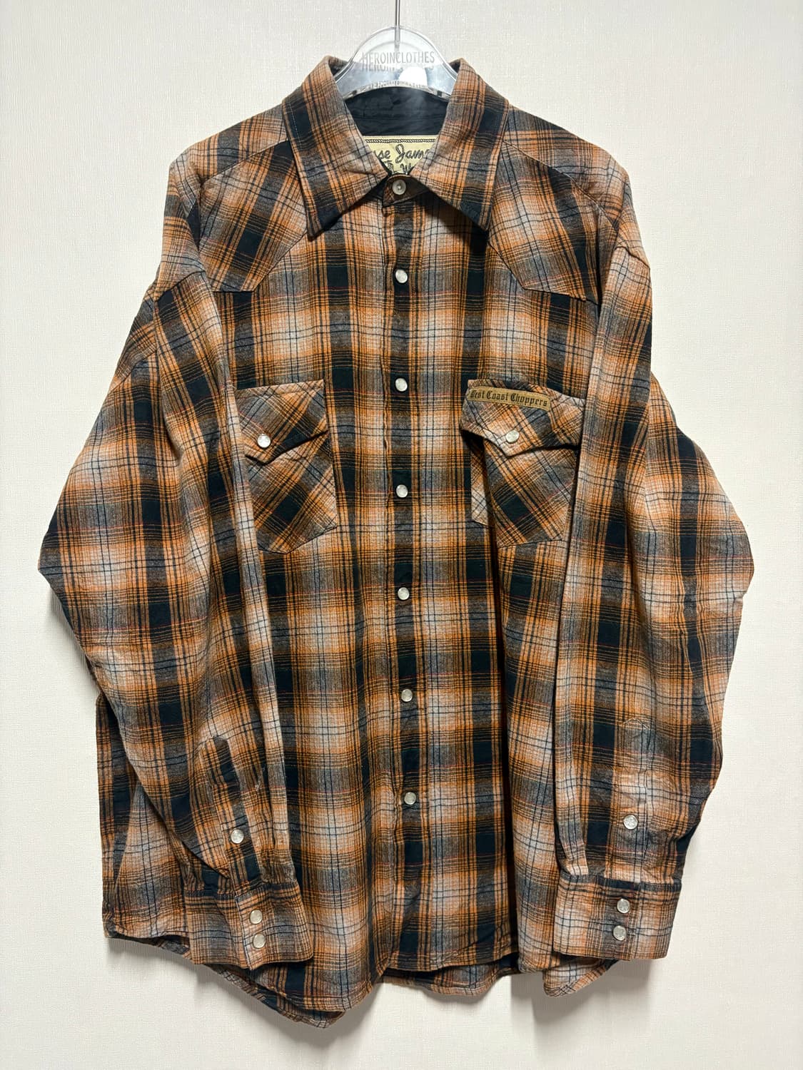 [L] 00‘s West Coast Choppers 웨스턴 체크셔츠 상품이미지1