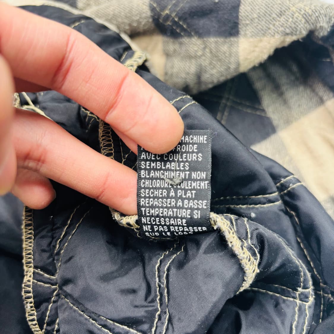 션존 올드스쿨 체크 누빔 셔츠 자켓 XL 상품이미지9