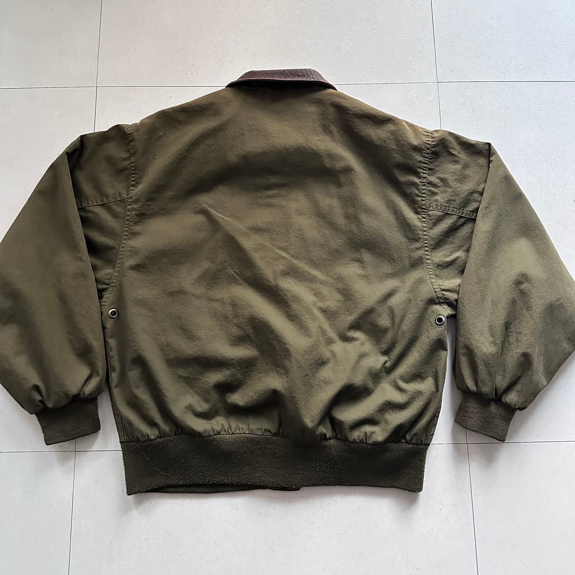 90s 쿠퍼 A-2 타입 코튼 플라이트 자켓 S 가죽 카라 상품이미지6