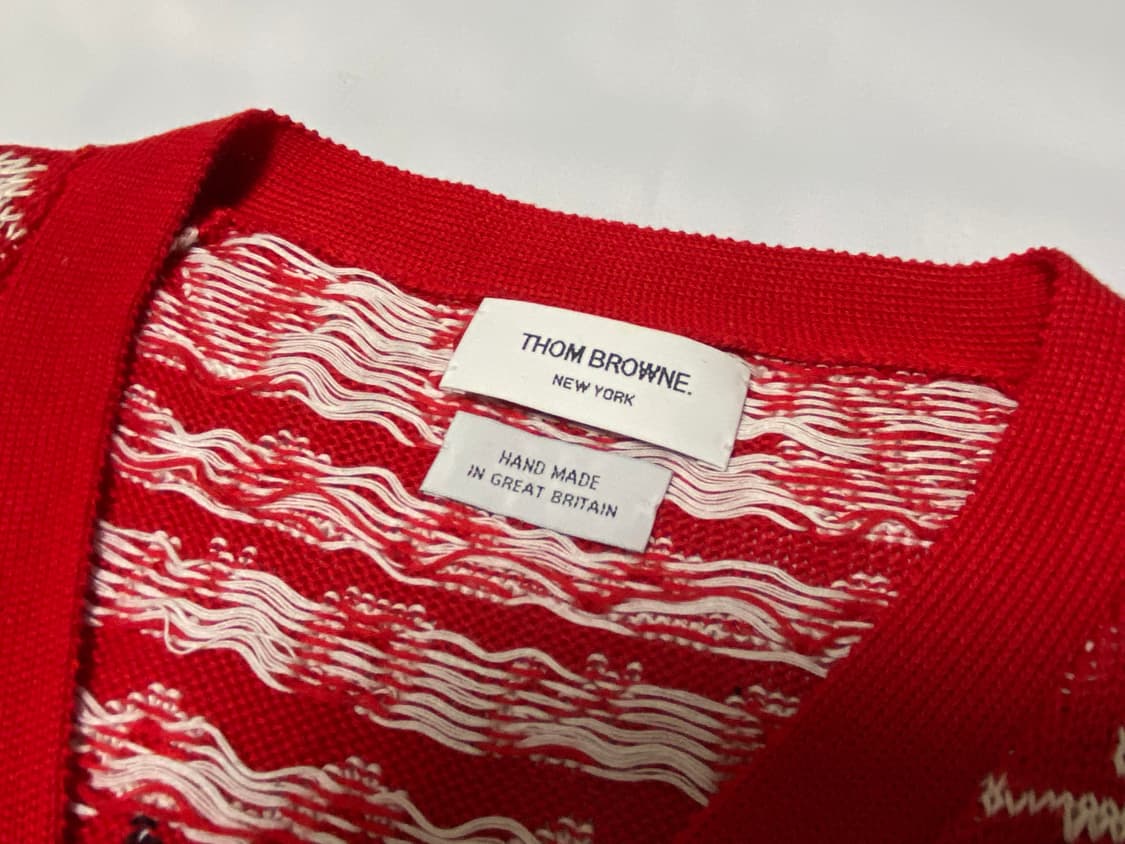 톰브라운 2010 런웨이 사선 청새치 가디건 상품이미지5