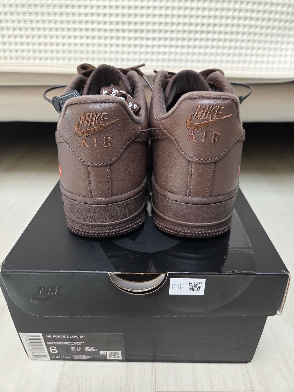 슈프림 에어포스1 로우 바로크브라운 [240,새상품]  상품이미지3