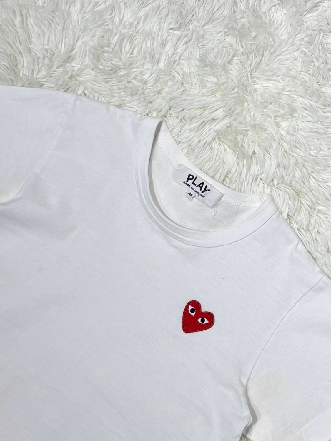 꼼데가르송 하트와펜 화이트 반팔 상품이미지4