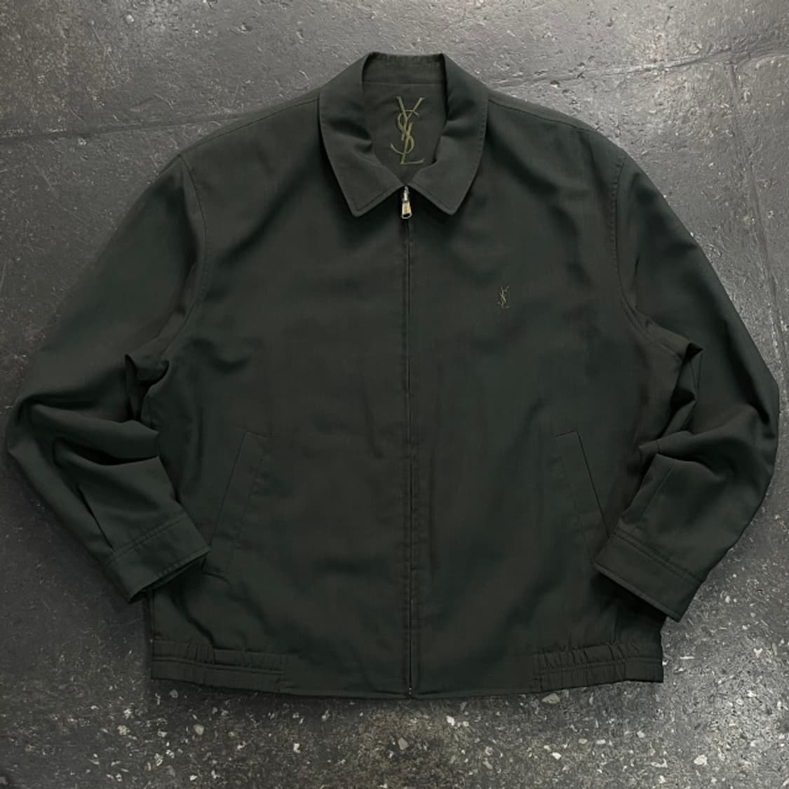 105 입생로랑 미니멀 린넨 블루종 자켓 상품이미지1