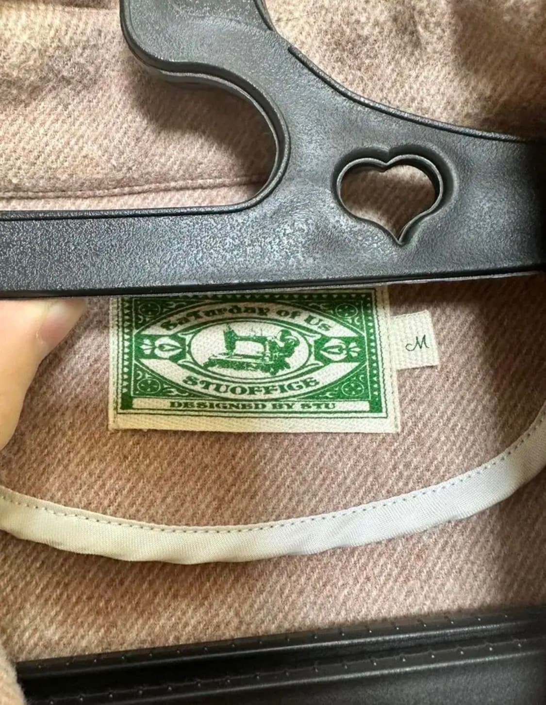 Stu 오버핏 셔츠자켓 핑크 m 상품이미지3