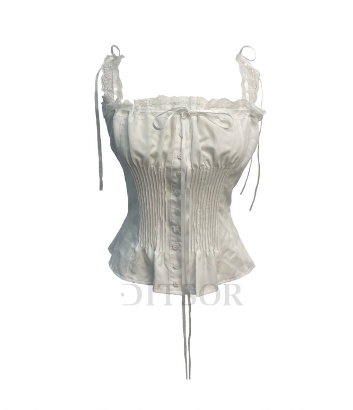 딧소어 ditsor 포레스트 레이스 나시 블라우스 상품이미지7