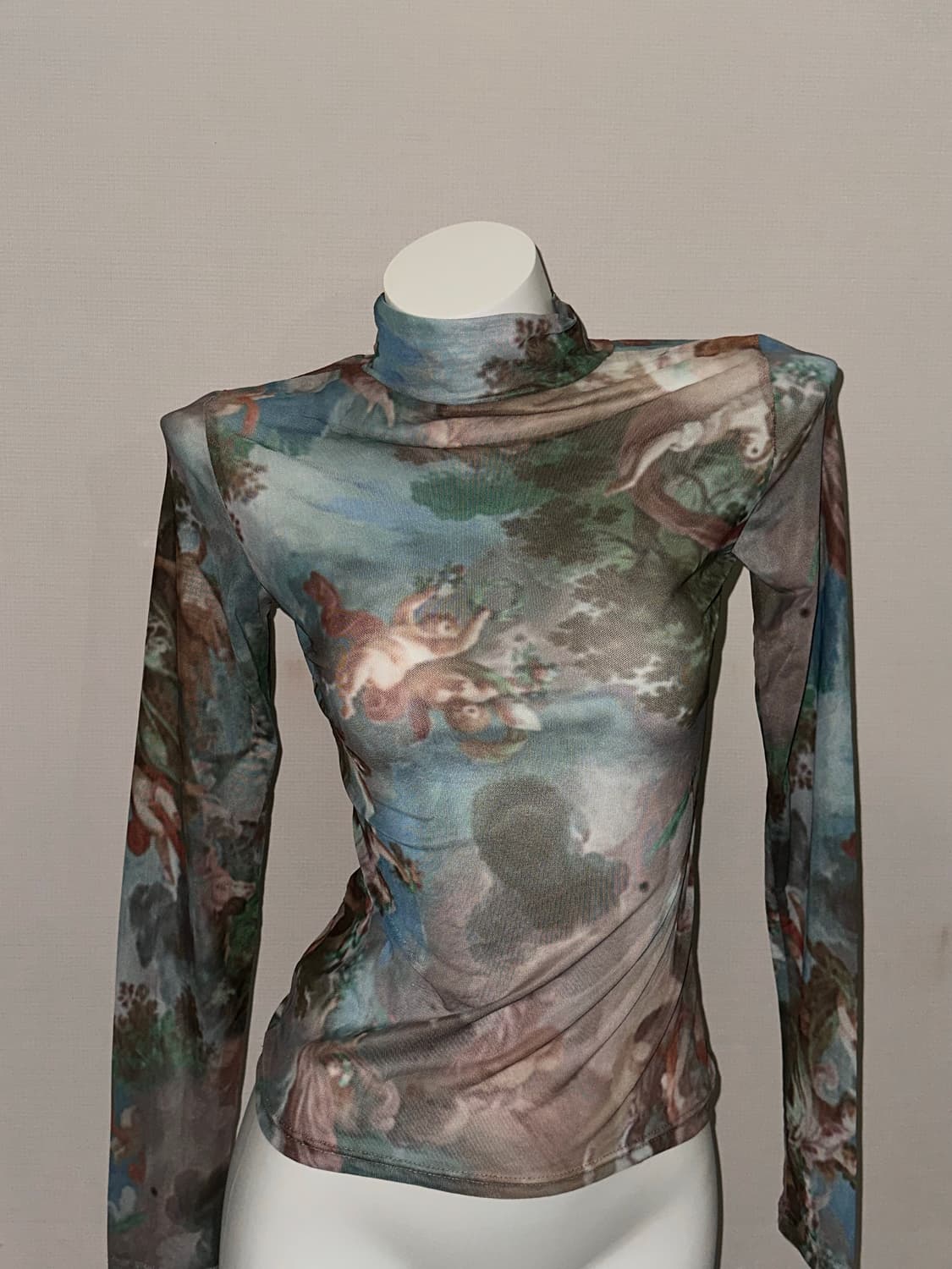 시스루 천사 빈티지 반폴라 슬림핏 롱슬리브 상품이미지4