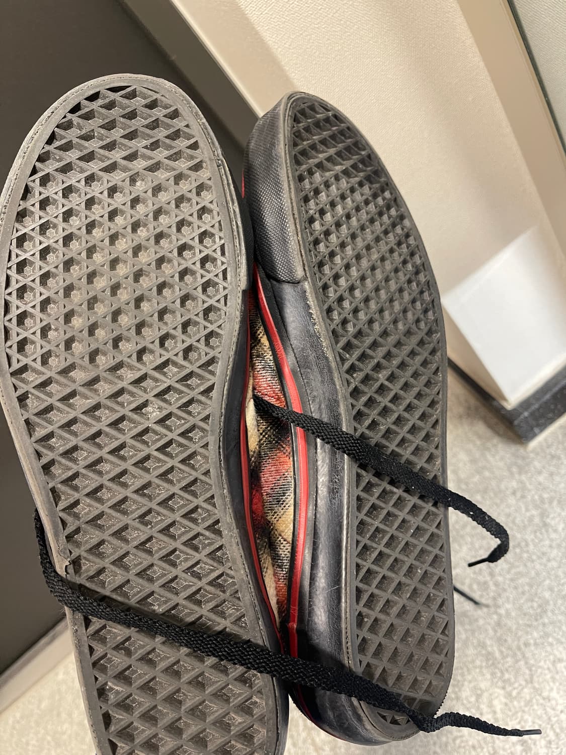 요지 야마모토 체크 스니커즈 상품이미지3