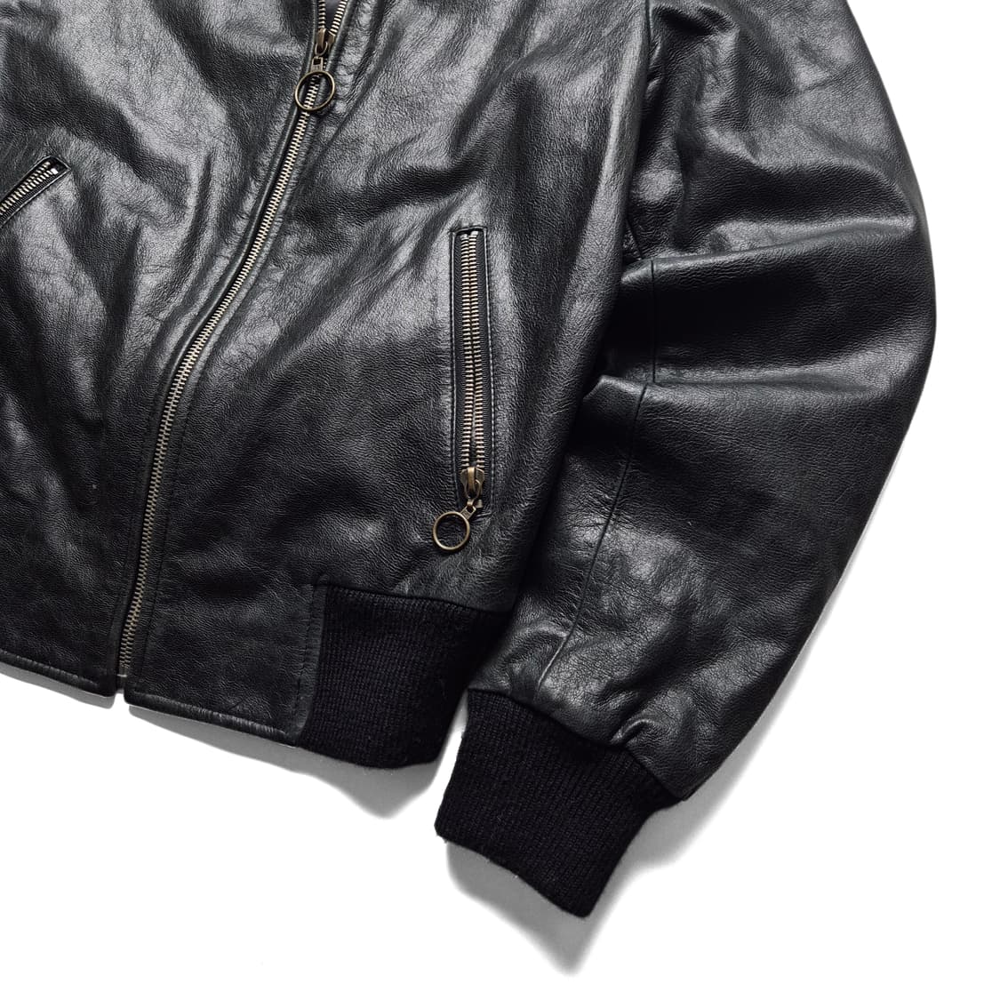 [90] 빈티지 소가죽 봄버자켓 상품이미지4
