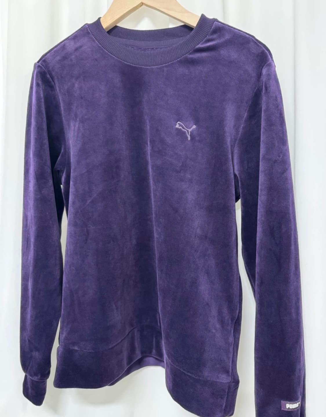 PUMA 벨벳 맨투맨 퍼플 상품이미지2