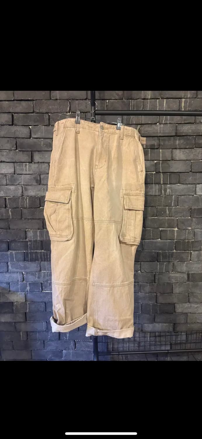 [중고/오버핏/32] 남자 베이지 카고바지 상품이미지1