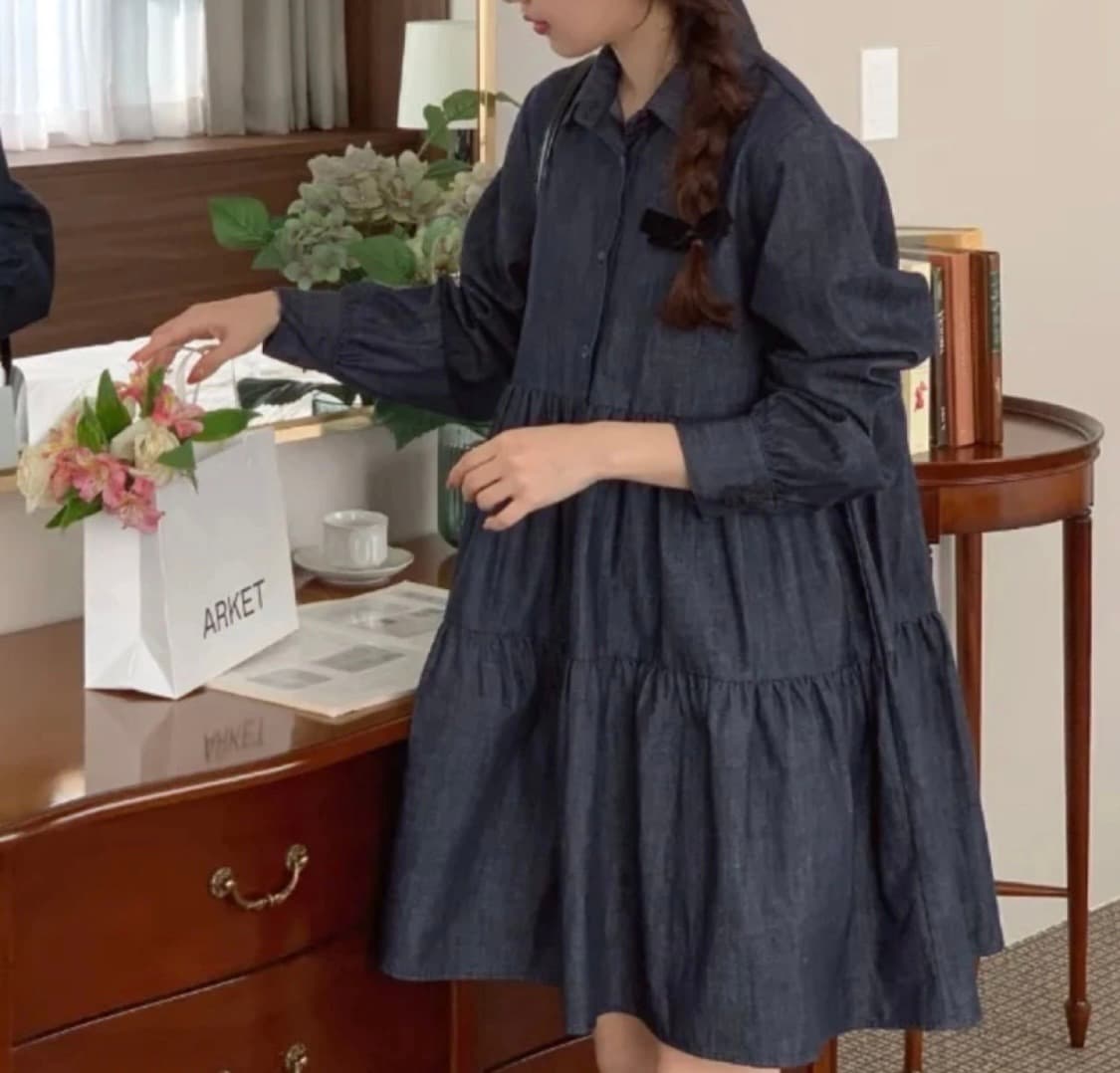 빈티지 데님 원피스 상품이미지1