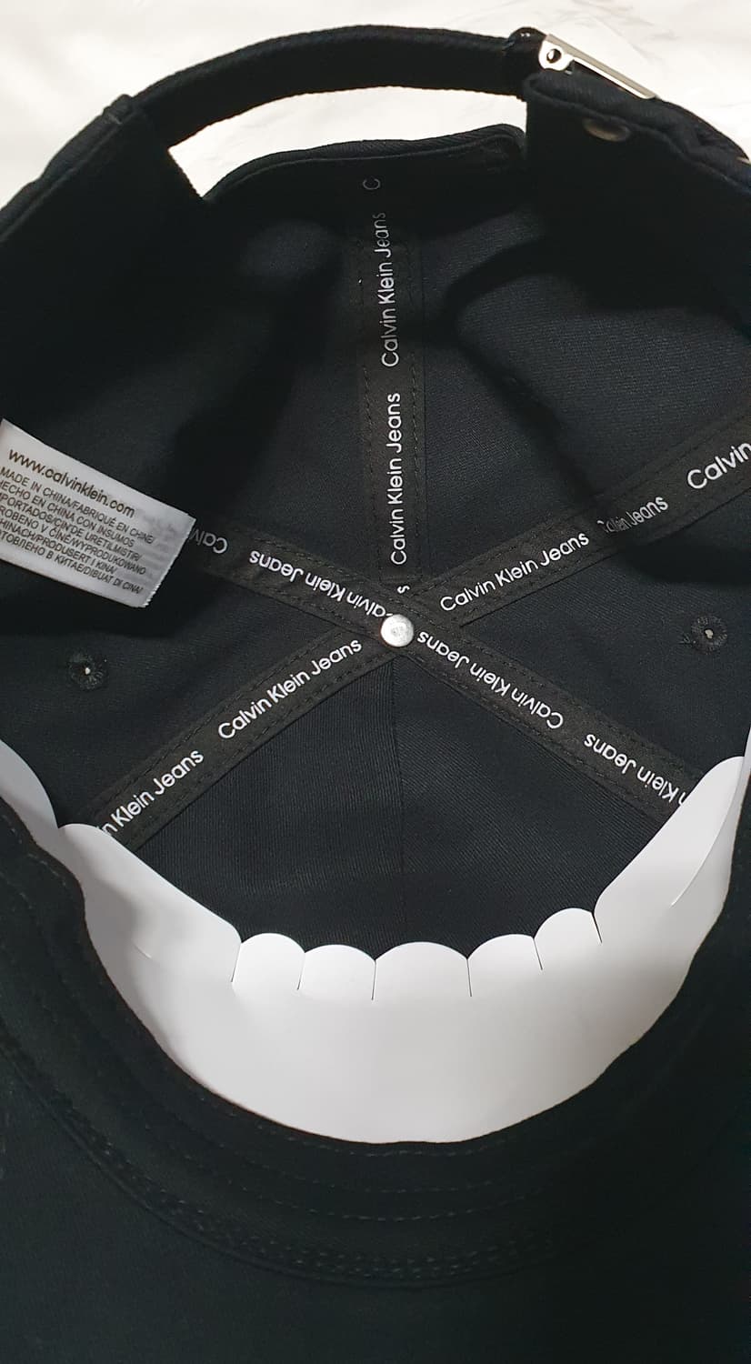 블랙 캘빈클라인 로고 레터링 볼캡 모자 상품이미지6