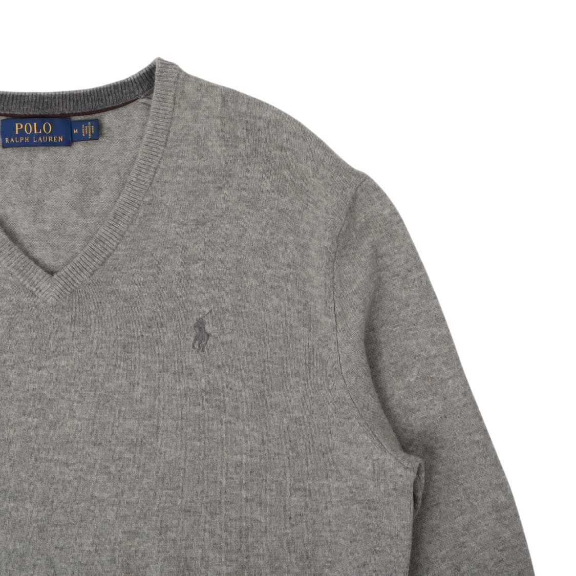 폴로 랄프로렌 그레이 메리노 울 브이넥 니트 상품이미지3