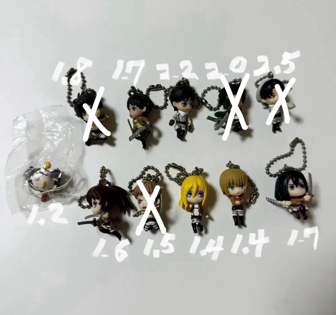 진격의거인 고전 피규어 가챠 키링 스트랩 스윙 굿즈 일본 애니 상품이미지1