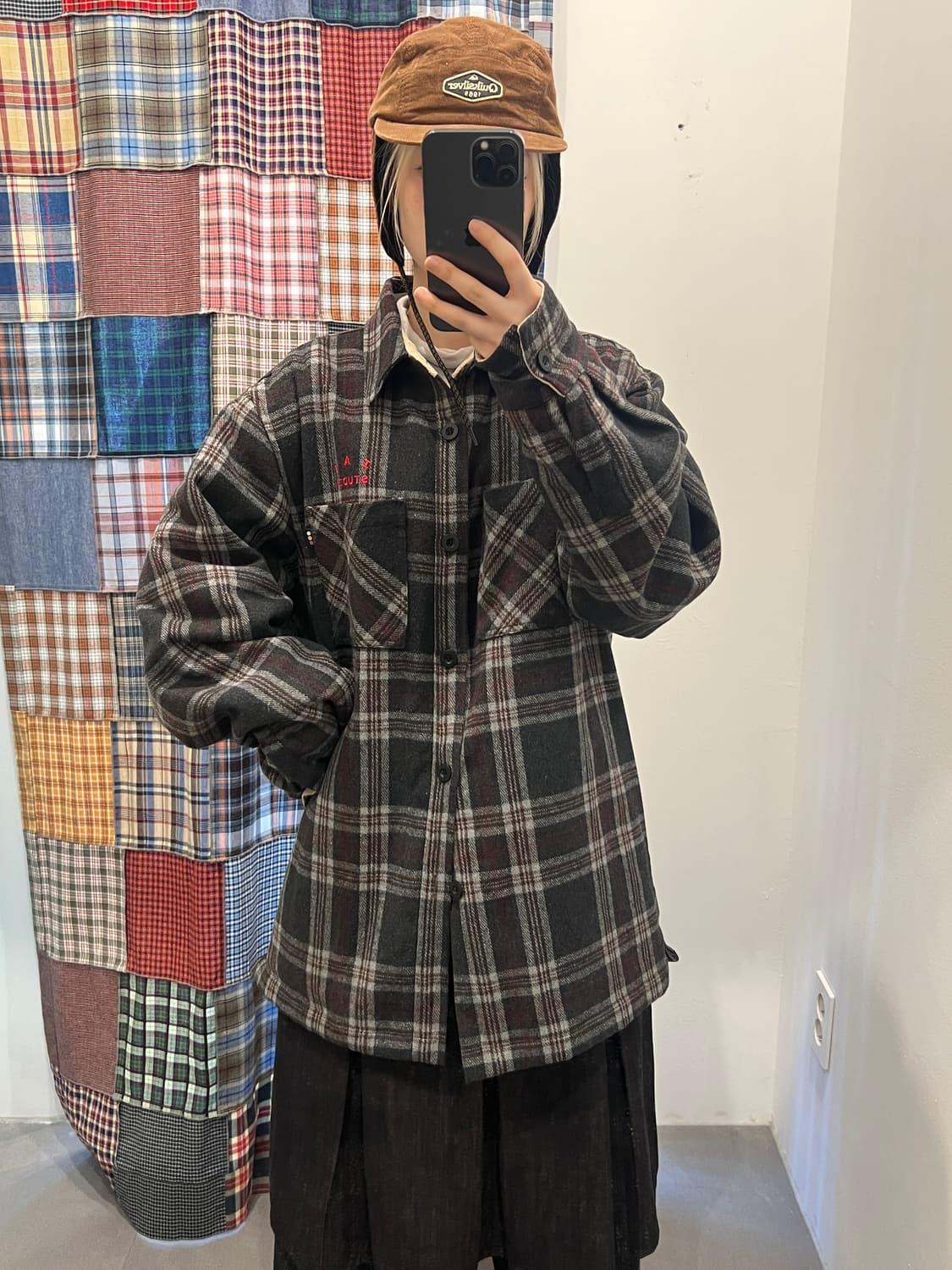 IAB studio 체크 퀄팅 자켓 상품이미지2