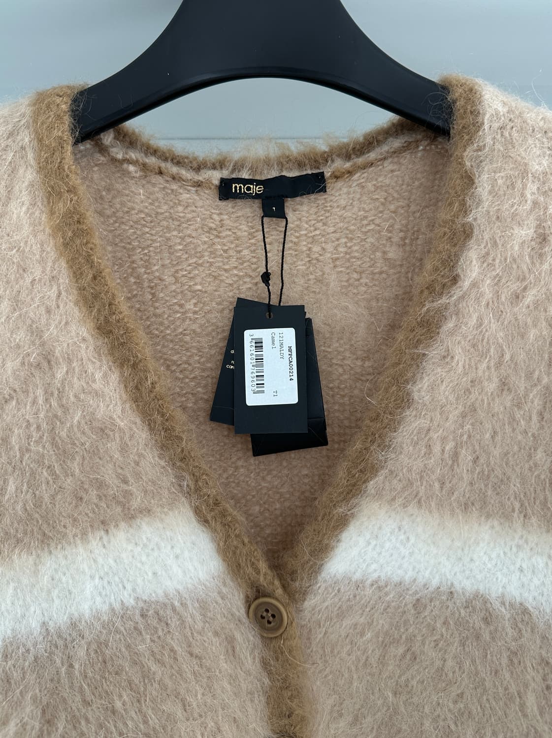 [마쥬] 모헤어 배색 가디건 / 새상품 상품이미지4