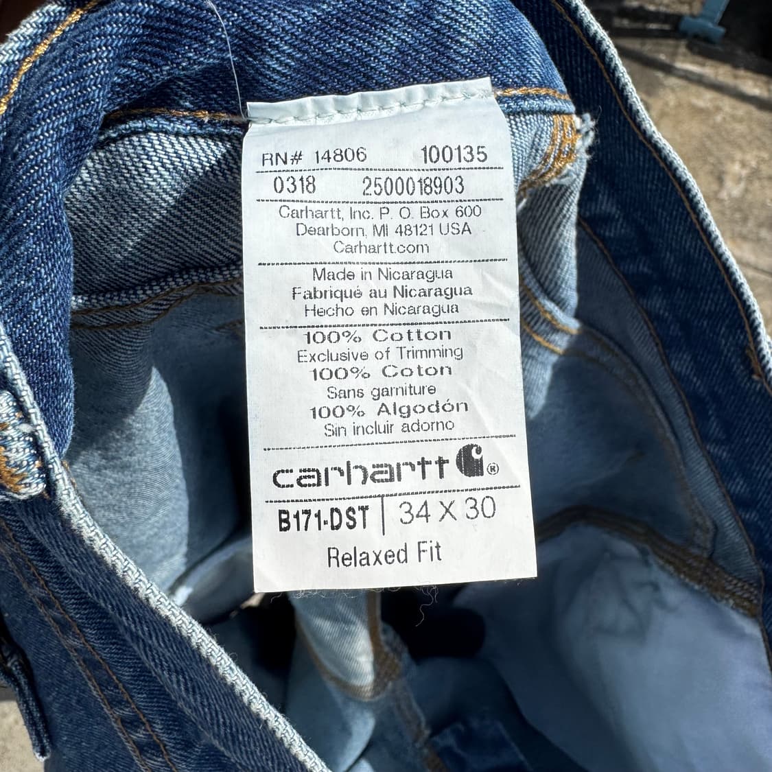 [37] 칼하트 카펜터 데님 팬츠 상품이미지9