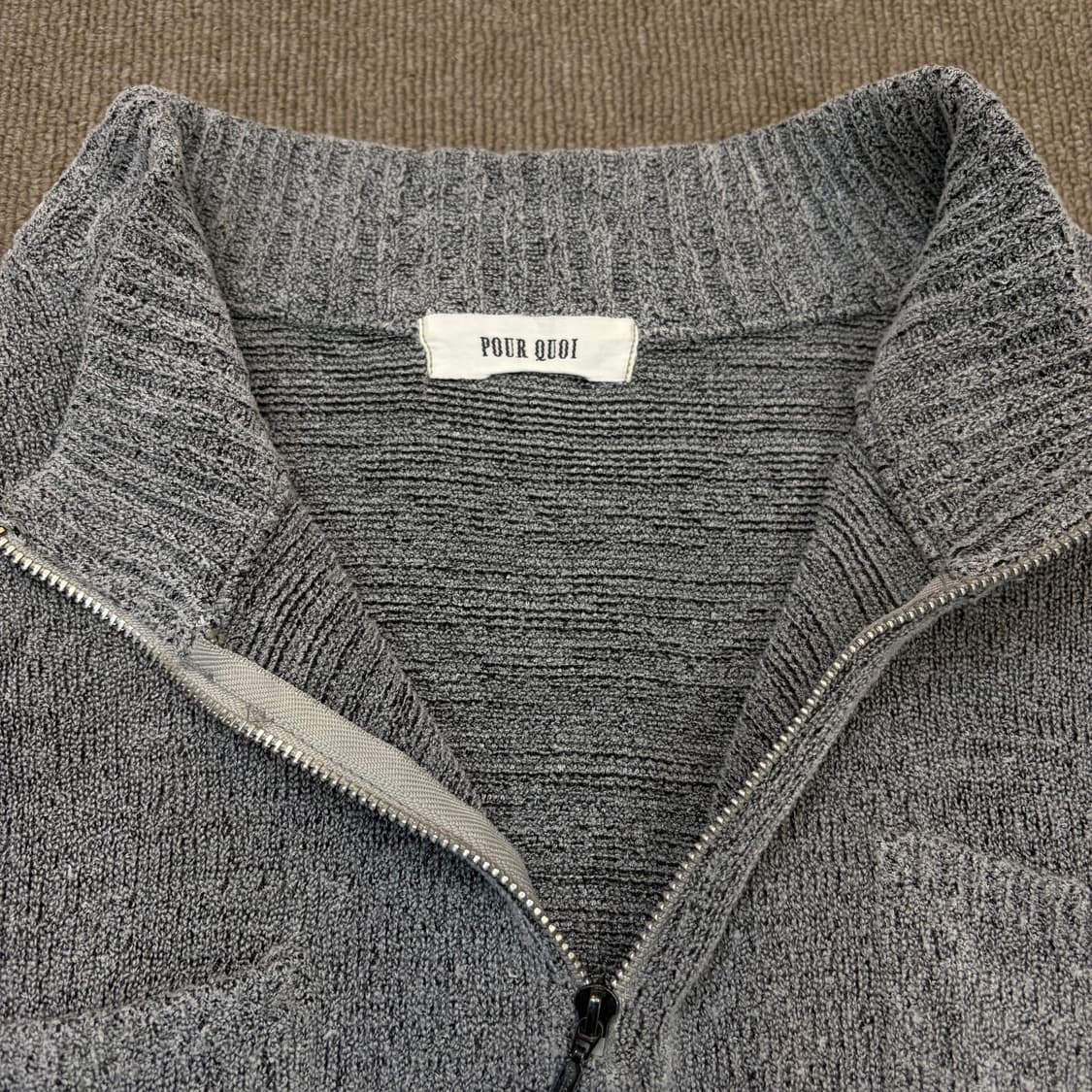 POUR QUOI japan 우먼스 반집업 탑  상품이미지3