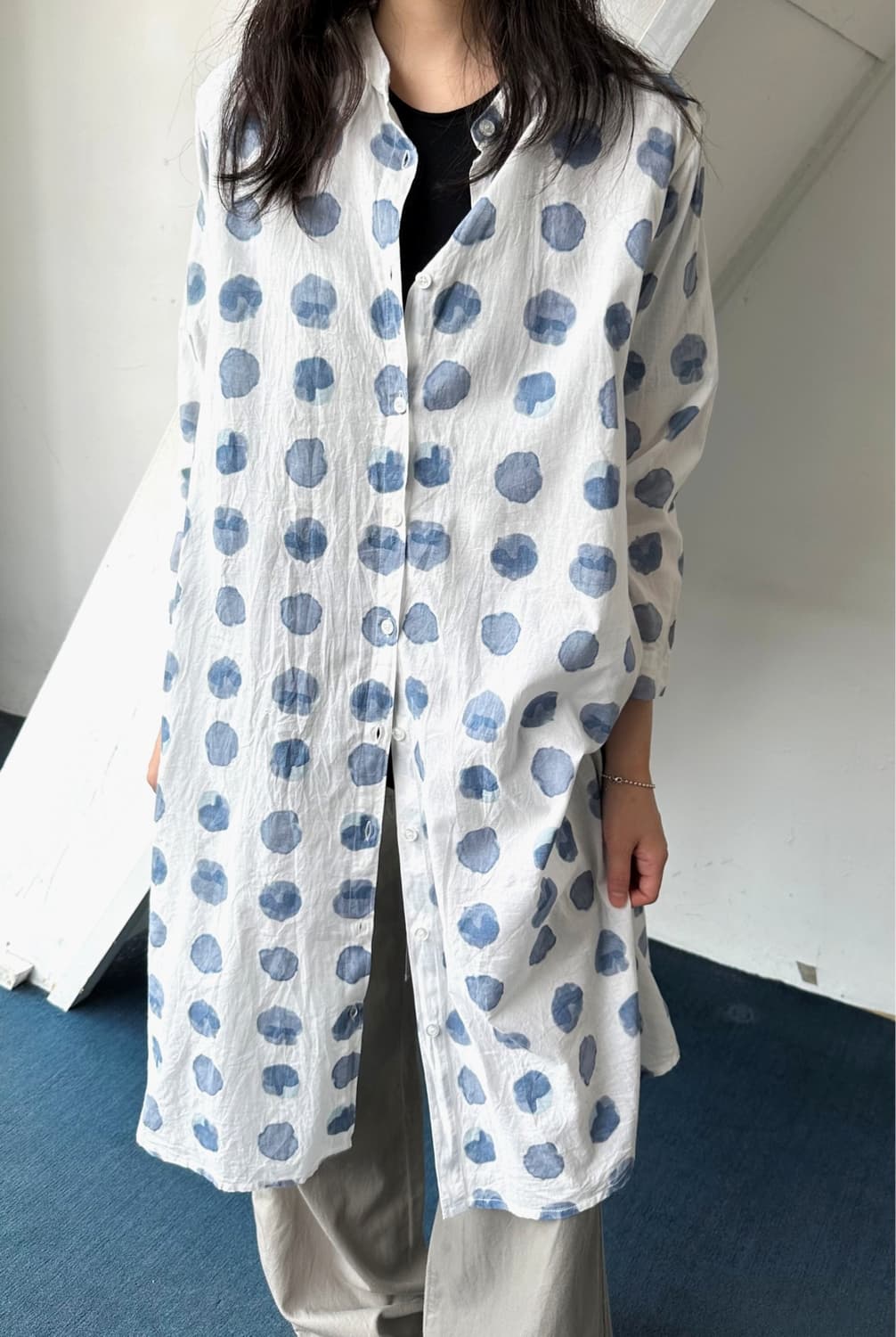  Sheer cotton design pattern onepiece 상품이미지3