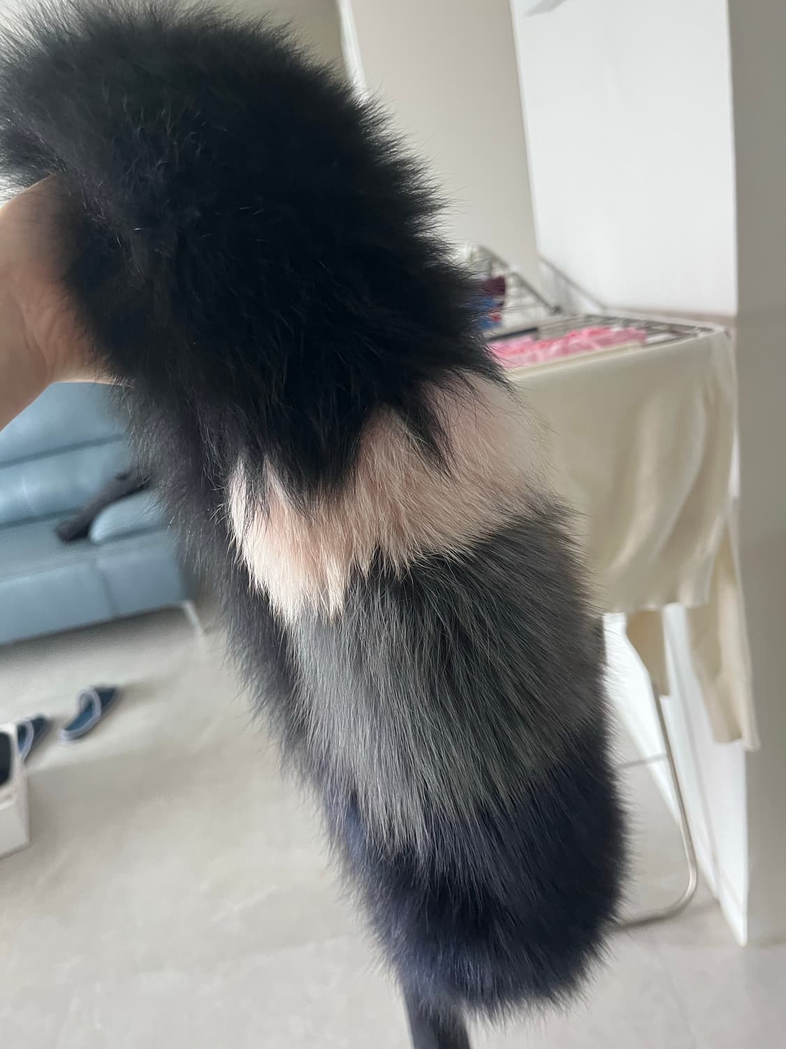 발렌시아 폭스 퍼 머플러 새상품 상품이미지1