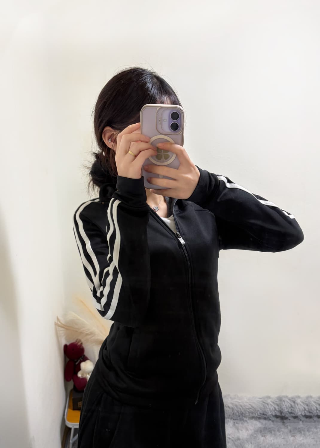 아디다스 블랙 삼선 트랙탑 져지(xs) 상품이미지2