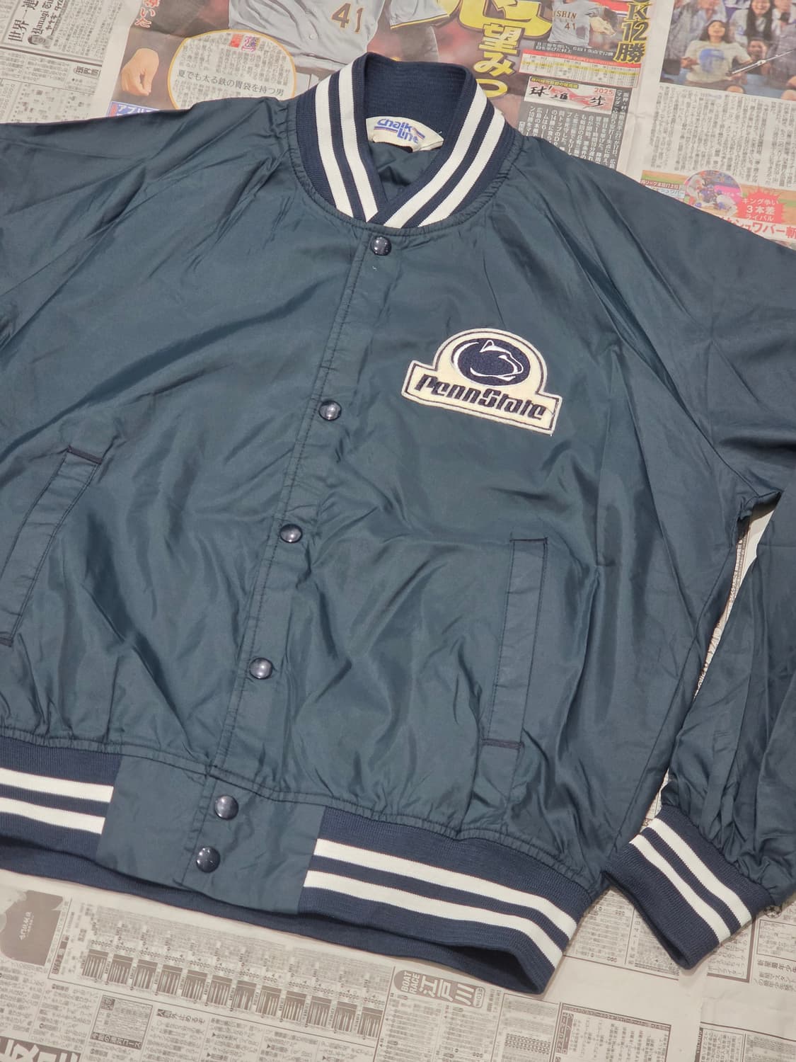 90's Chalk Line 바시티자켓 L 상품이미지2