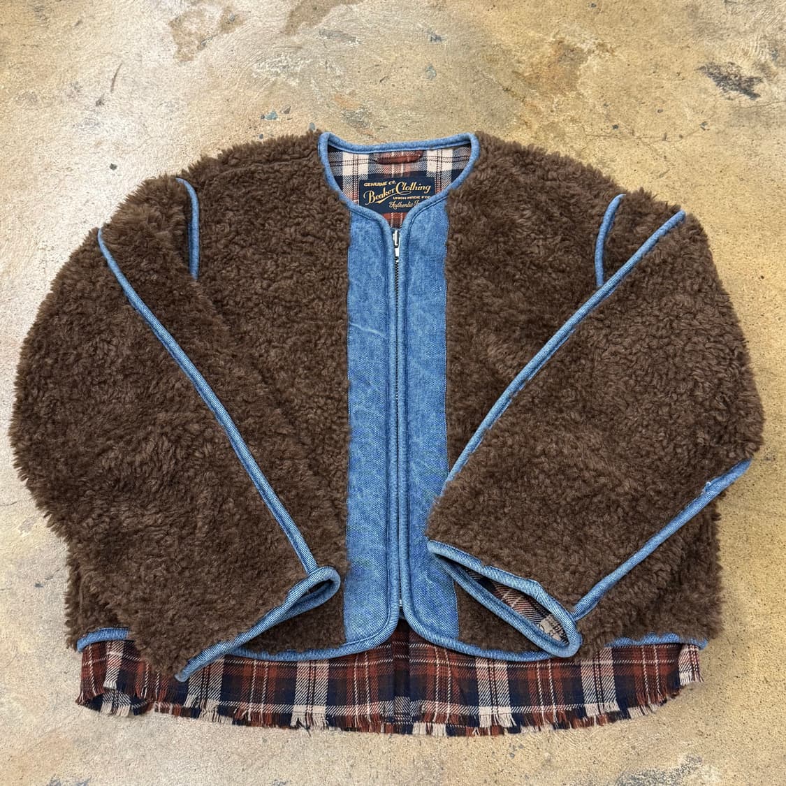 [정품] Beaker Clothing 비이커 데님배색 양털무스탕 b19 상품이미지2