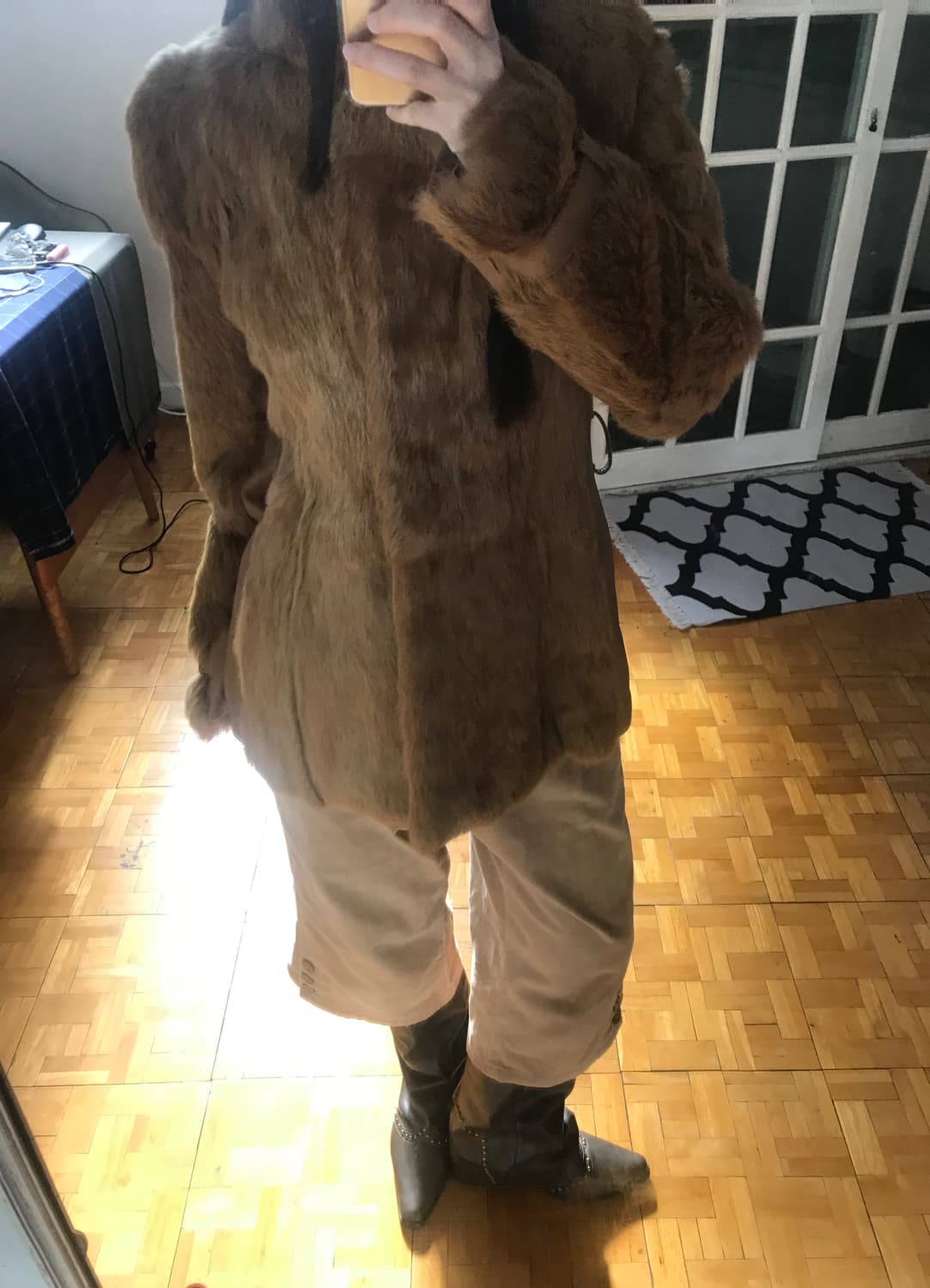 vintage leather fur jacket 상품이미지3