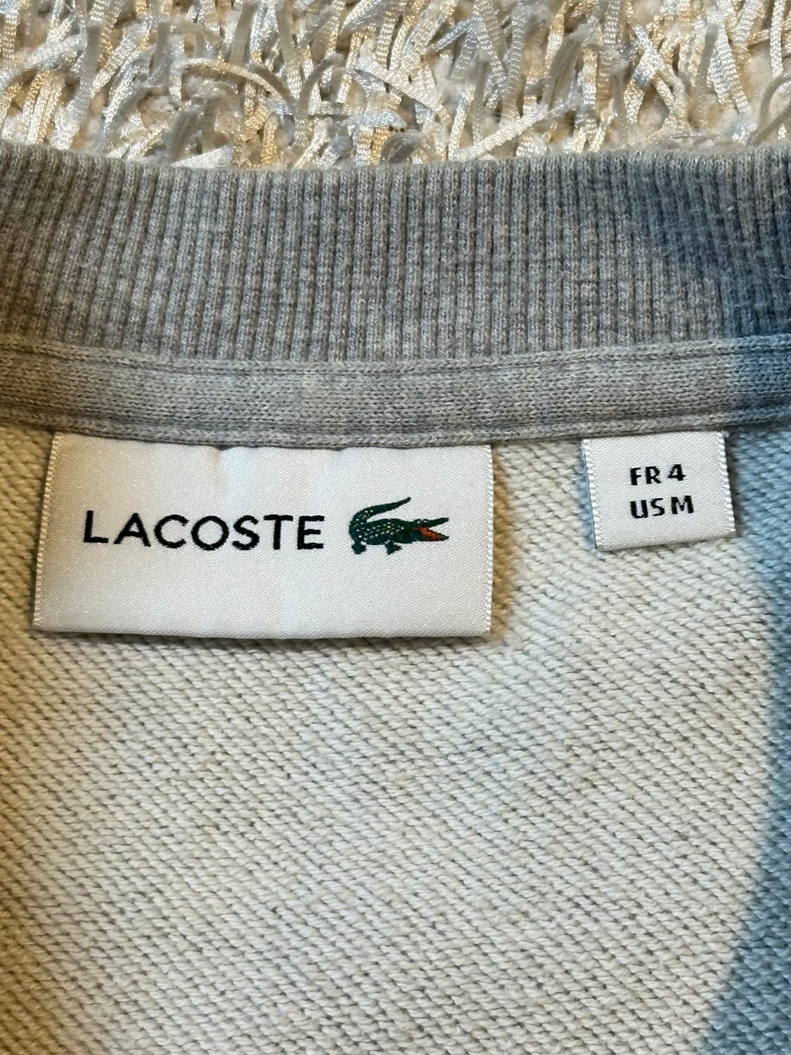 라코스테 LACOSTE 동일드방레 신형 빅로고 맨투맨 그레이 상품이미지6
