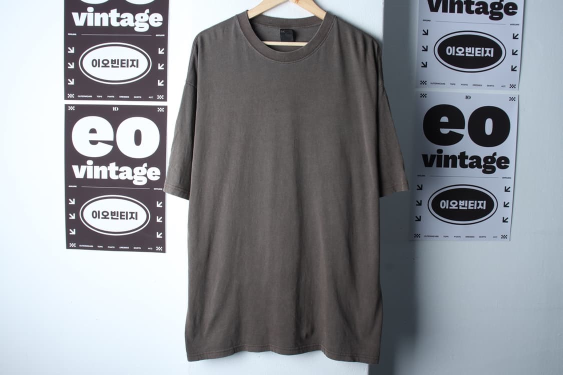 (XL-2XL) 퍼스텝 반팔 티셔츠 빅사이즈 피그먼트 브라운-H32417 상품이미지2