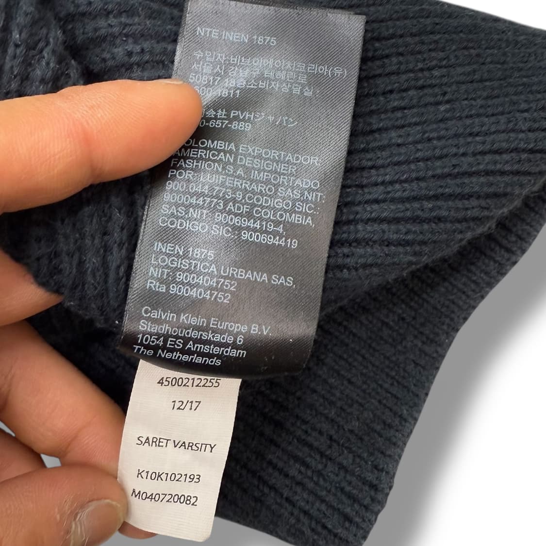 캘빈클라인 아이비리그 브이넥 니트 r1929 상품이미지8