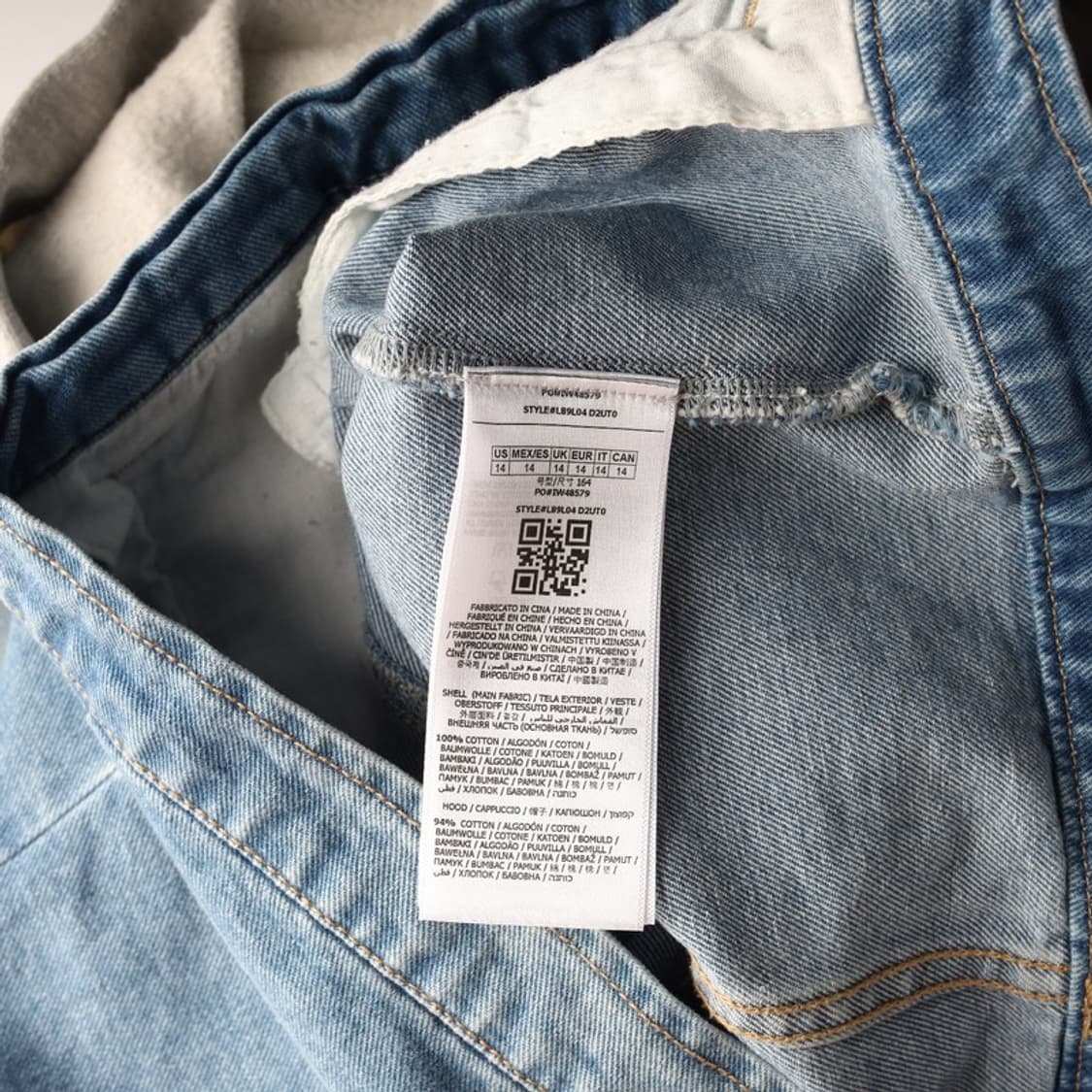 게스 후드 레이어드 데님 자켓 14Y 상품이미지6