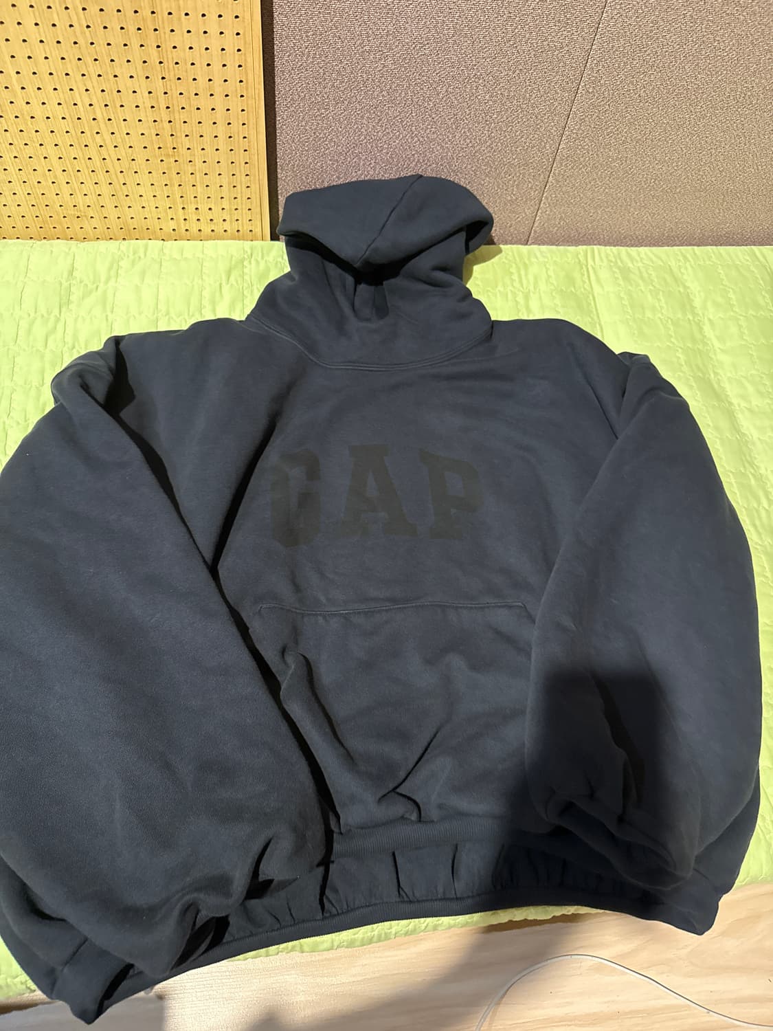 이지 갭 발렌시아가 도브 후디 워시드 블랙 L 새상품 상품이미지2