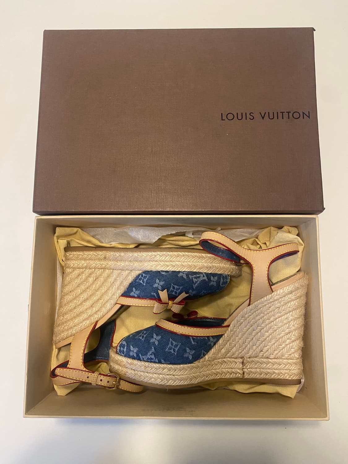 Louis Vuitton 데님 웨지힐 상품이미지3