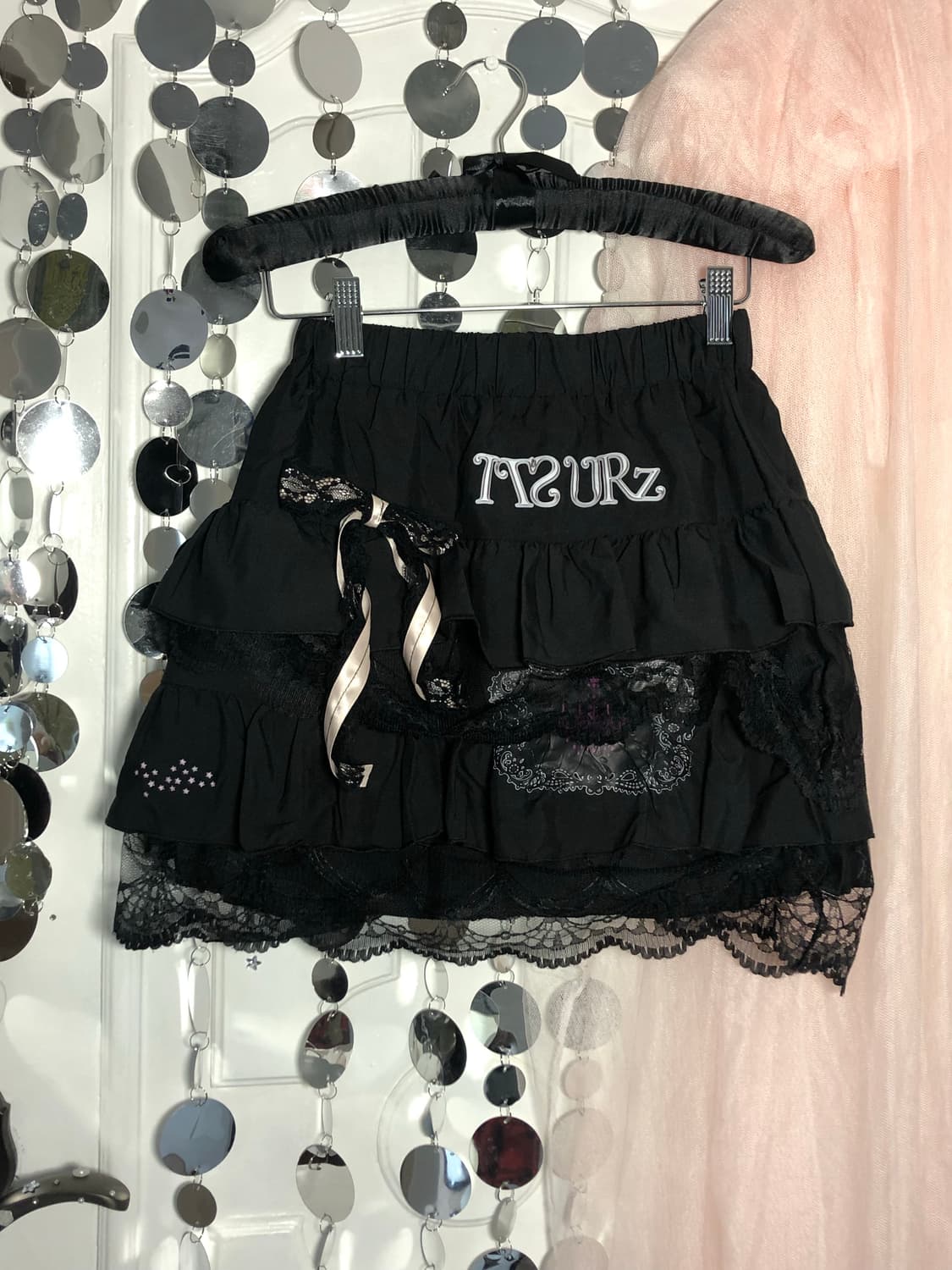 Black frill lace sk 상품이미지1